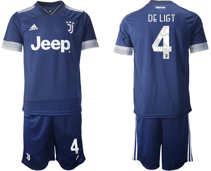 Men 2020-2021 club Juventus away #4 blue Soccer Jerseys->juventus jersey->Soccer Club Jersey